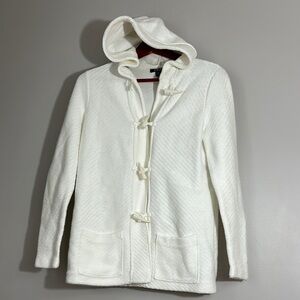 Chaps White Hooded Toggle Jacket  size XS